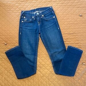 Girls Dark Blue Straight Leg True Religion Jeans size 14